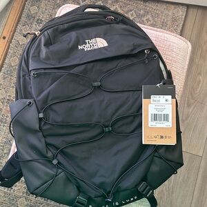 The North Face Black Backpack with Bungee Cord